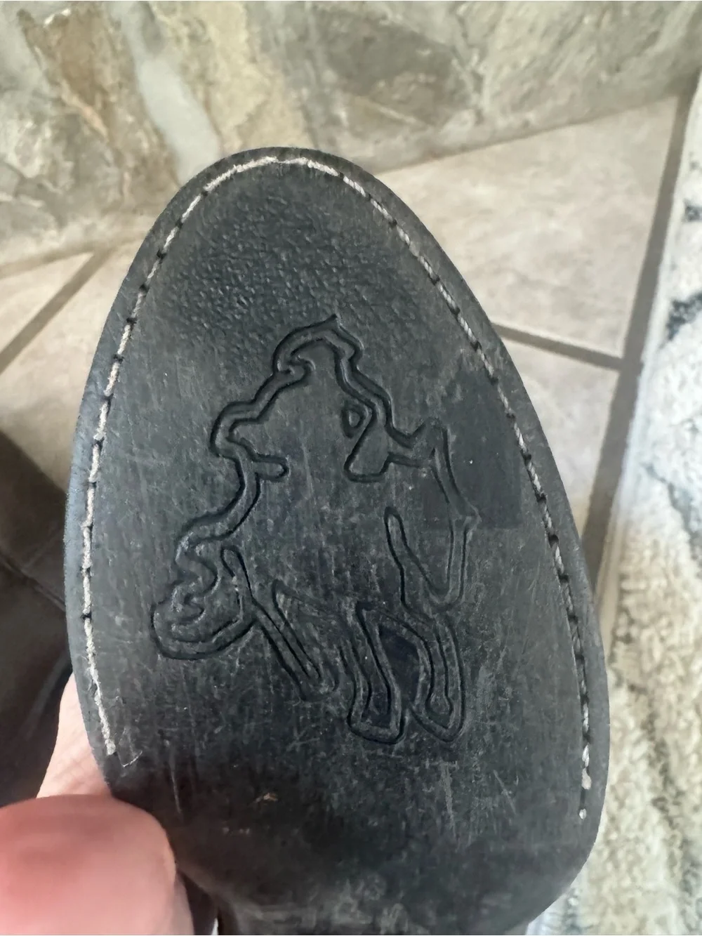 ⁠Durango Kids Distressed Brown Leather Western Cowboy Boots Size 13D